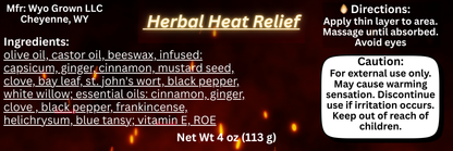Herbal Heat Relief 4oz